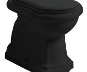 Kerasan Retro Wc Mísa Stojící, 38,5x59cm, Zadní Odpad, černá Mat
