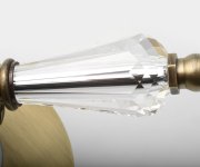 Sapho Kirké Crystal Podomítková Sprchová Baterie, 1 Výstup, Páčka Krystal, Bronz