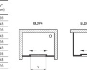 Sprchové dveře Blix BLDP4 - BLDP4 120, lesk+grape 0YVG0C00ZG