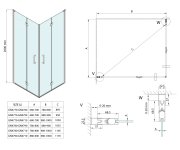 Gelco Loro Sprchové Dveře Skládací Pro Rohový Vstup 1000mm, čiré Sklo