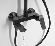 Aqualine Flery Sprchový/vanový Sloup S Pákovou Baterií, Otočné Ramínko, Gun Metal