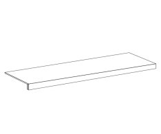 Sichenia Con_Creta Gradino Costa Retta Grigio Basalto Satin 33x120 Rett.