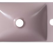 Sapho Margitha Keramické Umývátko 38x22cm, Otvor Pro Baterii Vpravo, Růžová