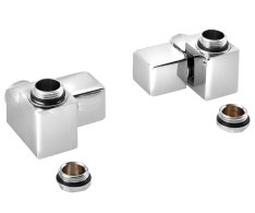 Sapho Cube Combi Připojovací Sada Ventilů Ruční Rohová, Pravá, Chrom