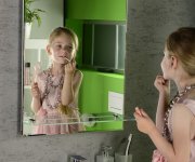 Aqualine Zrcadlo S Led Osvětlením A Policí 50x80cm, Kolébkový Vypínač