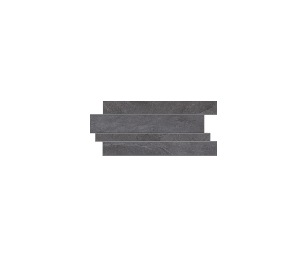Mozaika Century Ecostone Dark Stone Mosaico Muretto 30x60 - antracitová