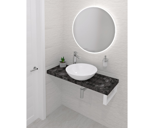 Sapho Avice Deska Pod Umyvadlo 190x36cm, Tl.5cm, štípaný Kámen