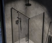 Podomítková baterie Flat, s přepínačem - FL 065.20BLM.O2.RB072 Podomítková baterie 2-cestná bez tělesa, černá matná X070179
