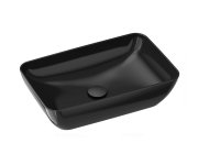 Umyvadlo Uni Slim 50 R - Umyvadlo Uni Slim R 50, bez otvoru pro baterii, bez přepadu, černá XJX03150000