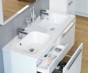 Dvojumyvadlo Chrome - Dvojumyvadlo Chrome 120, s otvory pro baterie, s přepadem XJG01112000