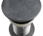 Sapho Umyvadlová Výpust 5/4“, Click-clack, Betonová Zátka, 10-80mm, Stříbrná Mat