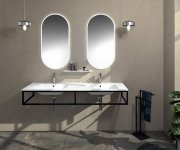 Sapho Ska Konzole Pod Umyvadlo/desku 140x22x51cm, černá Mat