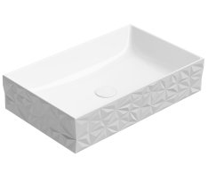Gsi Kube X Diamante Keramické Umyvadlo Na Desku, 60x37cm, Bílá Extraglaze