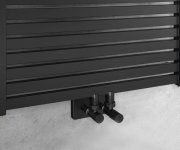 Aqualine Tondi Otopné Těleso Rovné 600x1690 Mm, Středové Připojení, černá Mat