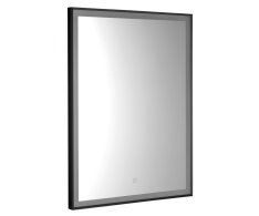 Aqualine Corna Zrcadlo S Led Osvětlením 60x80cm, Dotykový Senzor, Stmívatelné, černá Mat