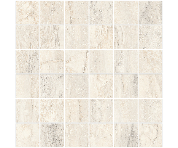 Mozaika jako travertin Sant Agostino Invictus Mosaico Ivory 30x30 Nat. - béžová