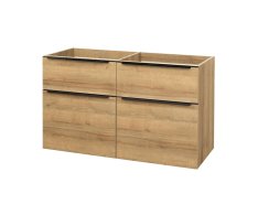 Mereo Mailo, Koupelnová Skříňka 120 Cm, Dub Riviera, černé Madlo