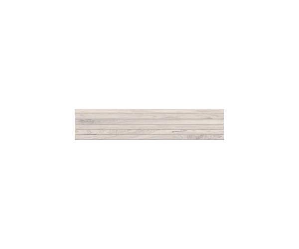 Mozaika jako dřevo Elios Quercia White Mosaico 24x120  - bílá