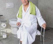 Ridder Handicap Koupelnová Stolička, Výškově Nastavitelná, Chrom/bílá