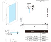 Bruckner Spitza Sprchová Zástěna Walk-in, 1000mm, čiré Sklo