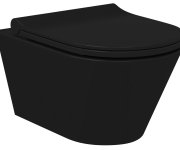 Sapho Avva Závěsná Wc Mísa, Rimless, 35,5x53cm, černá Mat