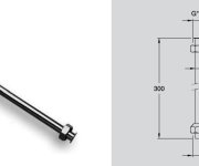 Silfra Trubička Přímá Pro Urinál Včetně Matek, 1/2", Průměr 12x300mm, Chrom