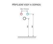 Mereo Aira, Koupelnová Skříňka S Umyvadlem Z Litého Mramoru 121 Cm, Dub Halifax