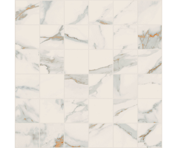 Mozaika jako mramor Marca Corona Motif Extra C.Gold Tess.Nat. 30x30 - bílá