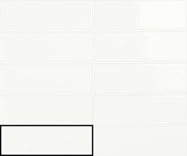 Retro dlažba APE Bauh White Glossy 5x15 - bílá