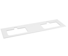 Sapho Brahea Deska Rockstone Se 2 Otvory 181x51,5cm (90+90cm), Bílá Mat