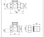Uzavírací A Regulační šroubení Luxor - Přímé - 1/2" - Dd 121 DC11262100