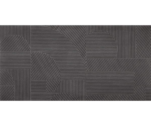 Dlažba jako dřevo Alaplana Nevis Black 60x120 Matt. Rett. - antracitová