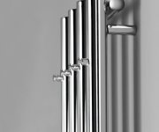 Sapho Pilon Otopné Těleso 270x1800mm, Se čtyřmi Háčky Pro Ručník, Chrom
