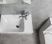 Cerastyle Nuali Keramické Umývátko 50x30cm, Baterie Vpravo, Bílá