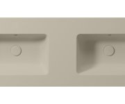Gsi Pura Keramické Dvojumyvadlo Slim 122x46cm, Bez Otvoru, Creta Mat