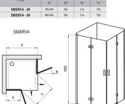 Sprchový kout SmartLine SMSRV4 - SMSRV4 80x80, lesk/chrom+transparent 1SV44A00Z1