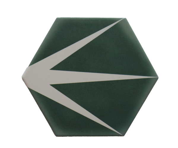 Dlažba Deceram Palma Green Decor HEX 14x16 (skladem)