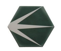 Deceram Palma Green Decor HEX 14x16