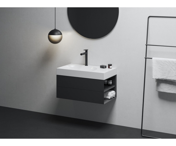SD Lite 80 L/P skříňka pod umyvadlo - SD Lite 80 P skříňka pod umyvadlo černá matná
