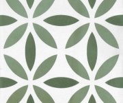 Retro dlažba Tonalite Aquarel Decoro Stars Verde 15x15 MIX