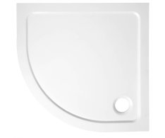 Aqualine Tecmi Sprchová Vanička Z Litého Mramoru, čtvrtkruh 90x90cm, R550, Bílá