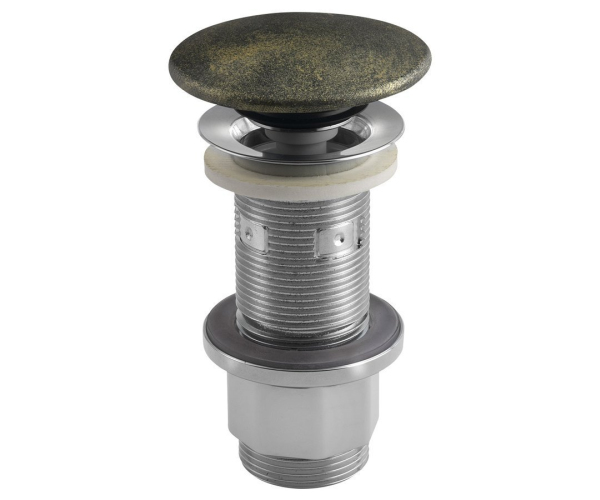 Sapho Umyvadlová Výpust 5/4“, Click-clack, Betonová Zátka, 10-80mm, Zlato Mat