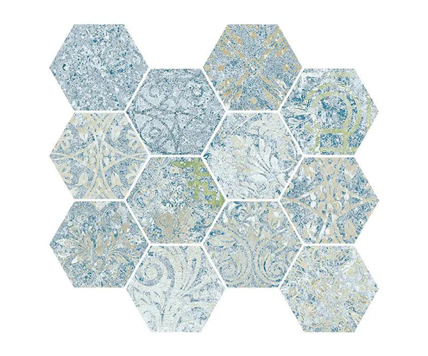 Retro mozaika Aparici Bohemian Blue Hex 28x30 Nat. Rett.