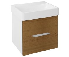 Sapho Mediena Umyvadlová Skříňka 56x51x48,5cm, Bílá Mat/dub Natural
