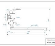 Vanová Stěnová Baterie Do Bytového Jádra S Plochým Ramínkem, Rozteč 100 Mm, Klik-klak - Chrom - Mars MABJ-R100