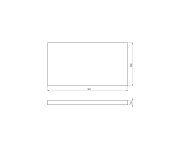 Sapho Avice Deska Pod Umyvadlo 90,7x48,8cm, Tl.5cm, Dub Rover