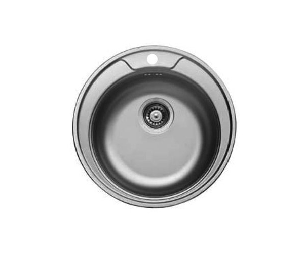 Dřez Round 510, Matný Povrch, Tloušťka 0,6 Mm, Včetně Sifonu (spns3s) A 3 1/2" Sítk