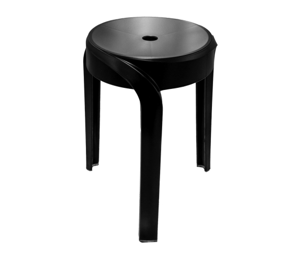 Ridder Stan Koupelnová Stolička, Průměr 30cm, černá