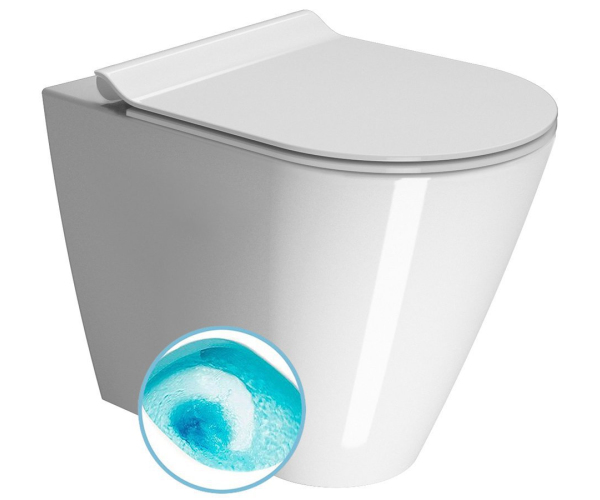 Gsi Kube X Wc Mísa Stojící, Swirlflush, 36x55cm, Spodní/zadní Odpad, Bílá Extraglaze