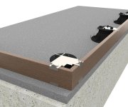 Terč pod 2cm dlažbu Rohový klip dolní na hlavu terče na 2cm dlažbu - černá